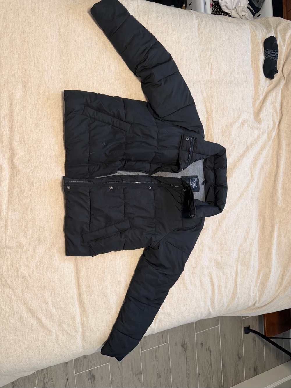 Abercrombie & Fitch Black Women's Puffer Coat